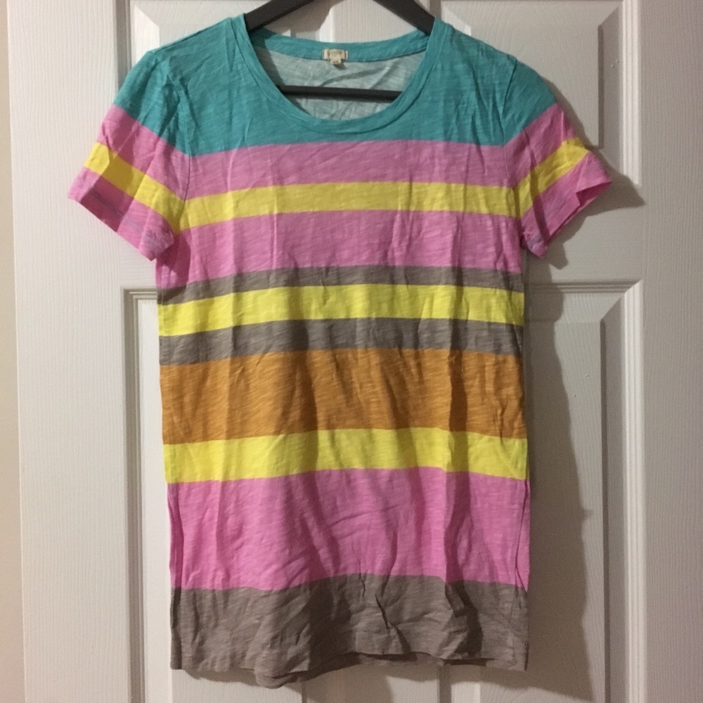 J. Crew multi color Striped Top XS